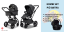 Trojkombinace kočárku Moon PIÚ Kombi set 2025  - Black matt