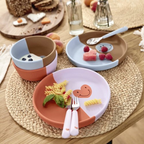 Silikonová miska Lässig HAPPY RASCALS 2024 - Varianta: LÄSSIG Bowl Silicone 2024 Happy Rascals Heart lavender