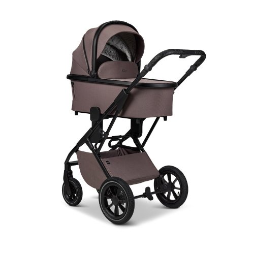 Trojkombinace kočárku Moon PIÚ Kombi set 2025  - Black matt