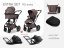 Dvojkombinace kočárku Moon PIÚ Extra set 2025 - Black matt