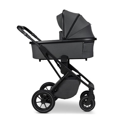 Dvojkombinace kočárku Moon PIÚ Extra set 2025 Black matt - Varianta: Black matt - MUD