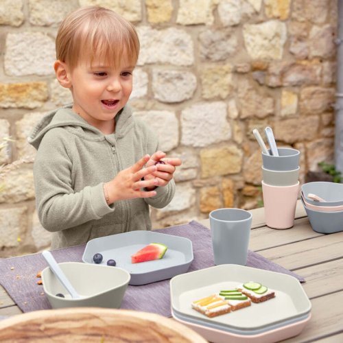 Dětský talířek Lässig Geo 2023 - Varianta: LÄSSIG Plate Geo 2023 grey-blue