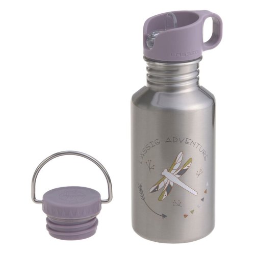 Nerezová láhev Lässig LITTLE GANG 2025 - Varianta: LÄSSIG Bottle Stainless Steel Little Gang 2025 heart lilac