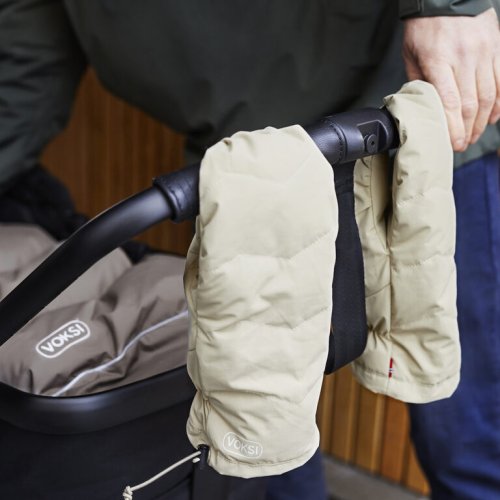 Zimní rukavice Voksi na kočárek 2025 - Varianta: Voksi Stroller Mittens black light grey