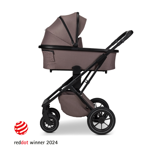Dvojkombinace kočárku Moon PIÚ 2025 Black matt - Varianta: ANTHRA