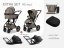 Dvojkombinace kočárku Moon PIÚ Extra set 2025 Black matt - Varianta: Black matt - MUD