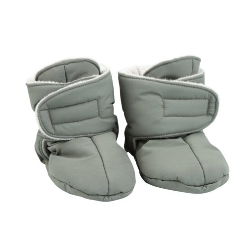 Zateplené látkové botičky Voksi BOOTIES 2025 - Varianta: Voksi Baby Booties black light grey 0-1y