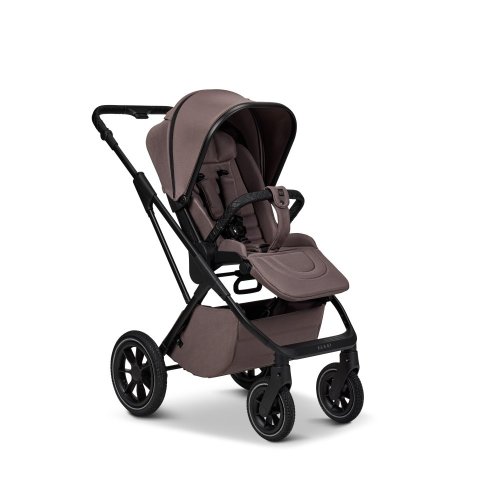 Trojkombinace kočárku Moon PIÚ Kombi set 2025  - Black matt