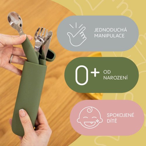 Silikonové pouzdro na příbor Zopa 2025 - Varianta: Forest Green