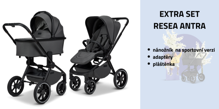 Dvojkombinace kočárku Moon RESEA+ Extra set 2025