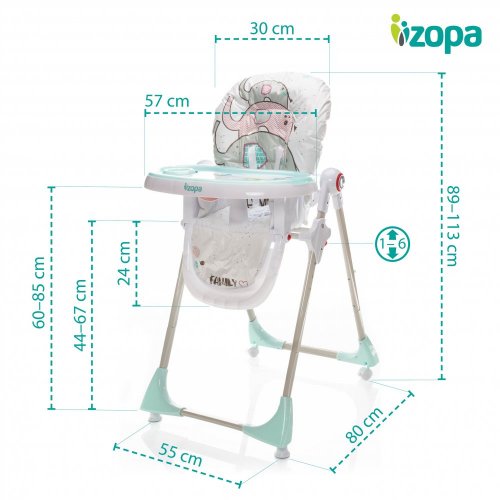 Detská jedálenská stolička Zopa MONTI 2023