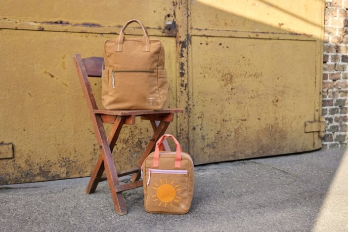 Dětský batůžek Lässig LITTLE ONE & ME 2025 - Varianta: LÄSSIG Green Label Little One & Me Square Backpack Small Gots 2025 caramel
