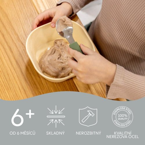 Silikonový dětský příbor Zopa 2025 - Varianta: Forest Green