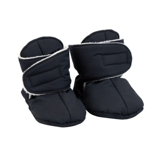 Zateplené látkové botičky Voksi BOOTIES 2025 - Varianta: Voksi Baby Booties black light grey 0-1y