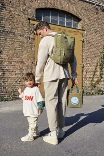 Dětský batůžek Lässig LITTLE ONE & ME 2025 - Varianta: LÄSSIG Green Label Little One & Me Square Backpack Small Gots 2025 caramel