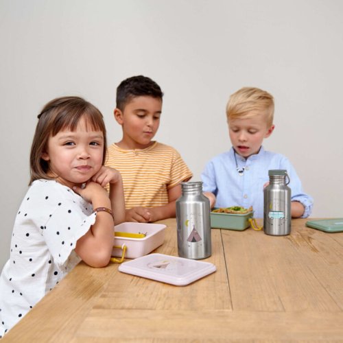 Nerezová láhev Lässig LITTLE GANG 2025 - Varianta: LÄSSIG Bottle Stainless Steel Little Gang 2025 heart lilac