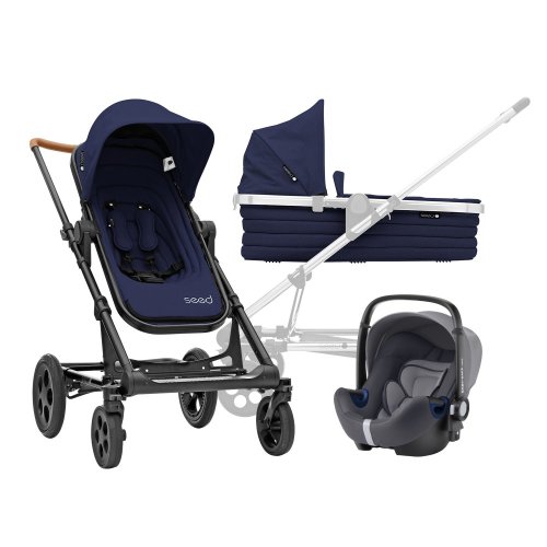 Trojkombinace kočárku BritaxRömer SEED PAPILIO BLACK 2020 - Varianta: Black/Dark Navy