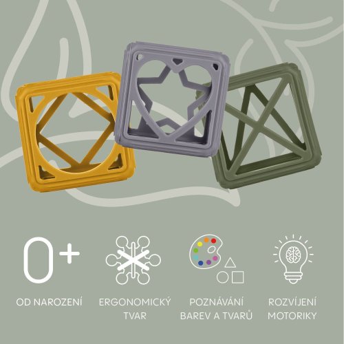 Silikonové kousátko SQUARE Zopa 2025 - Varianta: Forest Green