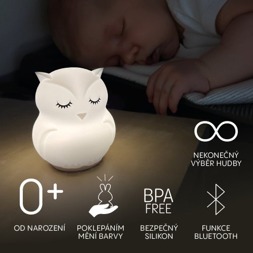 Silikonová LED noční lampičkaZopa s hudbou vel. L 2025 - Varianta: Rabbit