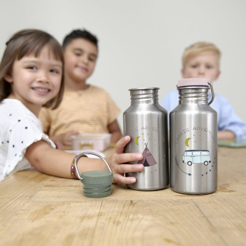 Nerezová láhev Lässig LITTLE GANG 2025 - Varianta: LÄSSIG Bottle Stainless Steel Little Gang 2025 heart lilac