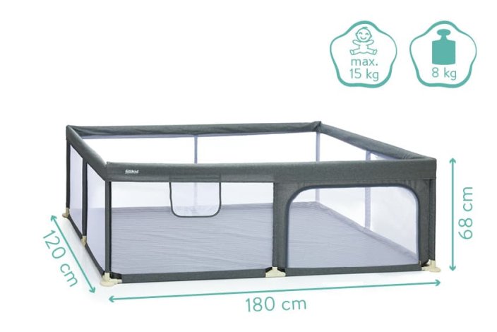 Fillikid Ohrádka Rio XL grey