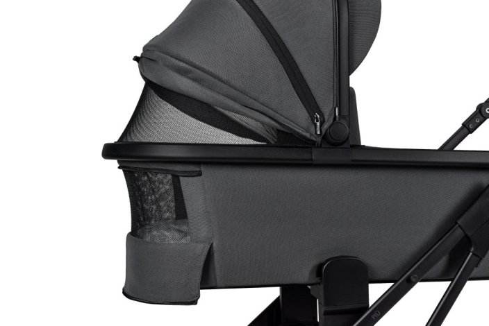 Dvojkombinace kočárku Moon PIÚ Extra set 2025 Black matt - Varianta: Black matt - MUD