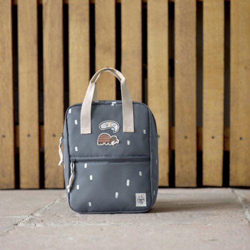Mini batůžek Lässig HAPPY PRINTS 2025 - Varianta: LÄSSIG Mini Square Backpack Happy Prints caramel