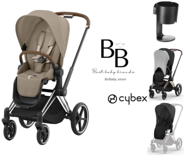 Set Cybex Priam 4 Chrome Brown + Seat Pack 2024 s doplňky ZDARMA