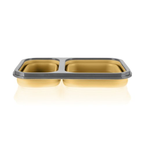 Silikonový svačinový box s příborem Zopa 2025 - Velký - Varianta: Mustard Yellow