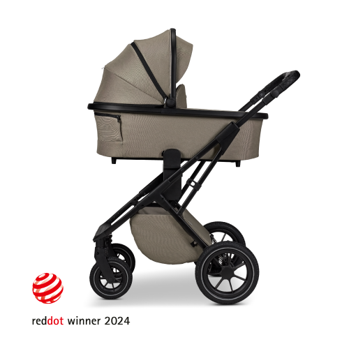 Dvojkombinace kočárku Moon PIÚ 2025 Black matt - Varianta: ANTHRA