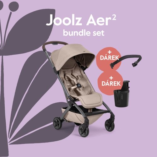 Sportovní kočárek Joolz AER2 BUNDLE SET s držákem na nápoje a madlem 2026