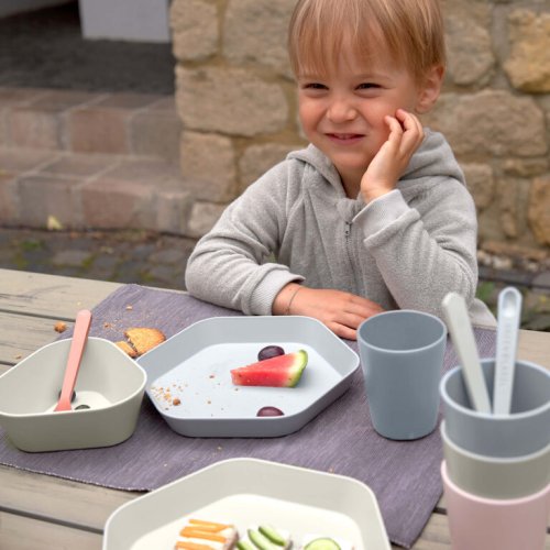 Dětský talířek Lässig Geo 2023 - Varianta: LÄSSIG Plate Geo 2023 grey-blue