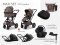 Trojkombinace kočárku Moon PIÚ Maxi set s bází 2025 - Black matt - Varianta: Black matt - TONKA