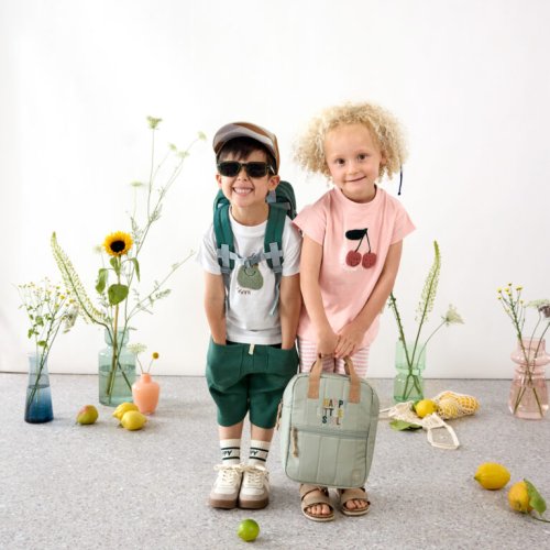 Batůžek Lässig Mini Square LITTLE GANG 2025 - Varianta: LÄSSIG Mini Square Backpack Little Gang cherry peach