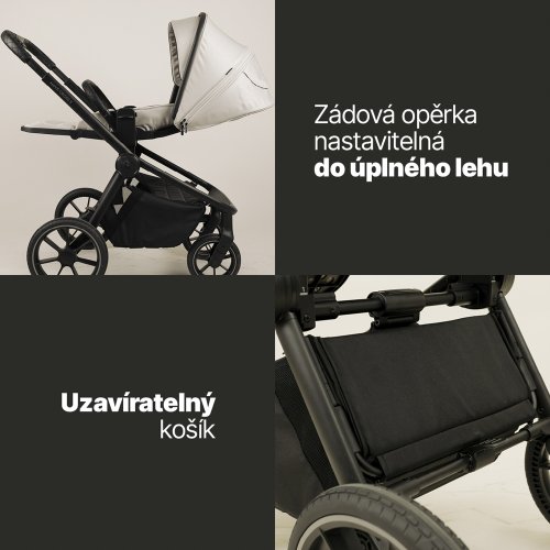 Dvojkombinace kočárku Zopa MOVE CROSS 5 + adaptéry 2025 - Varianta: Shade Grey