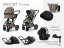 Trojkombinace kočárku Moon PIÚ Maxi set s bází 2025 - Black matt - Varianta: Black matt - TONKA