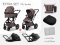 Dvojkombinace kočárku Moon PIÚ Extra set 2025 - Black matt