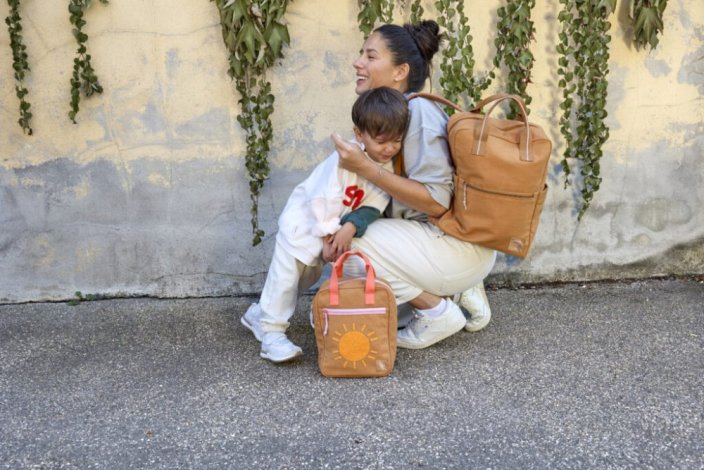 Dětský batůžek Lässig LITTLE ONE & ME 2025 - Varianta: LÄSSIG Green Label Little One & Me Square Backpack Small Gots 2025 caramel