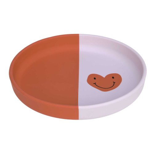 Silikonový talíř Lässig HAPPY RASCALS 2024 - Varianta: LÄSSIG Plate Silicone 2024 Happy Rascals Heart lavender