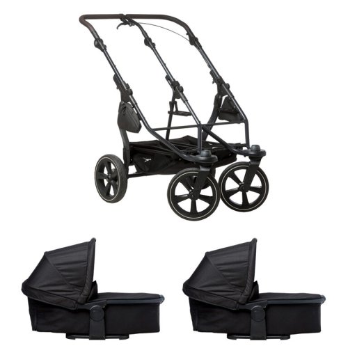 Set Tfk set duo2 frame 2025 - air chamber wheel + carrycot - Varianta: Tfk set duo2 frame 2025 - air chamber wheel + carrycot black