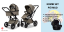 Trojkombinace kočárku Moon PIÚ Kombi set 2025  - Black matt