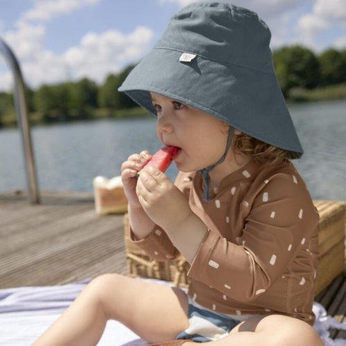 Predĺžený klobúčik Lässig SPLASH&FUN 2023 - Varianta: Sun Protection Long Neck Hat 2023 blue 19-36 mon.