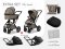 Dvojkombinace kočárku Moon PIÚ Extra set 2025 - Black matt