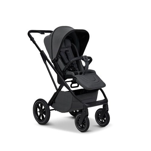 Trojkombinace kočárku Moon PIÚ Kombi set 2025  - Black matt
