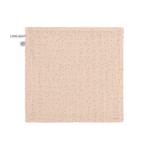 Muslin/Terry Washcloth Set 3 pcs dots peach rose