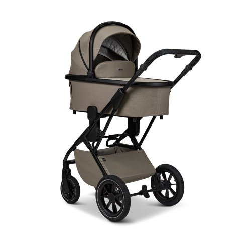 Trojkombinace kočárku Moon PIÚ Kombi set 2025  - Black matt