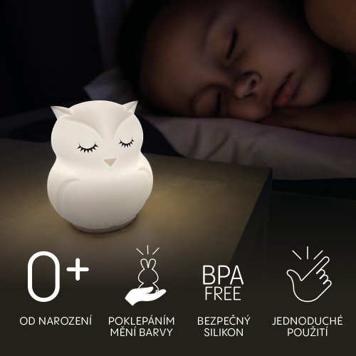 Silikonová LED noční lampička Zopa vel. M 2025 - Varianta: Rabbit
