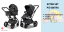 Dvojkombinace kočárku Moon PIÚ Extra set 2025 - Black matt