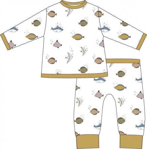 Dětské pyžamo 74/80 Sea - Honey gold - Varianta: Dětské pyžamo 74/80 Sea - Honey gold