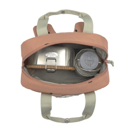 Mini batůžek Lässig HAPPY PRINTS 2025 - Varianta: LÄSSIG Mini Square Backpack Happy Prints caramel